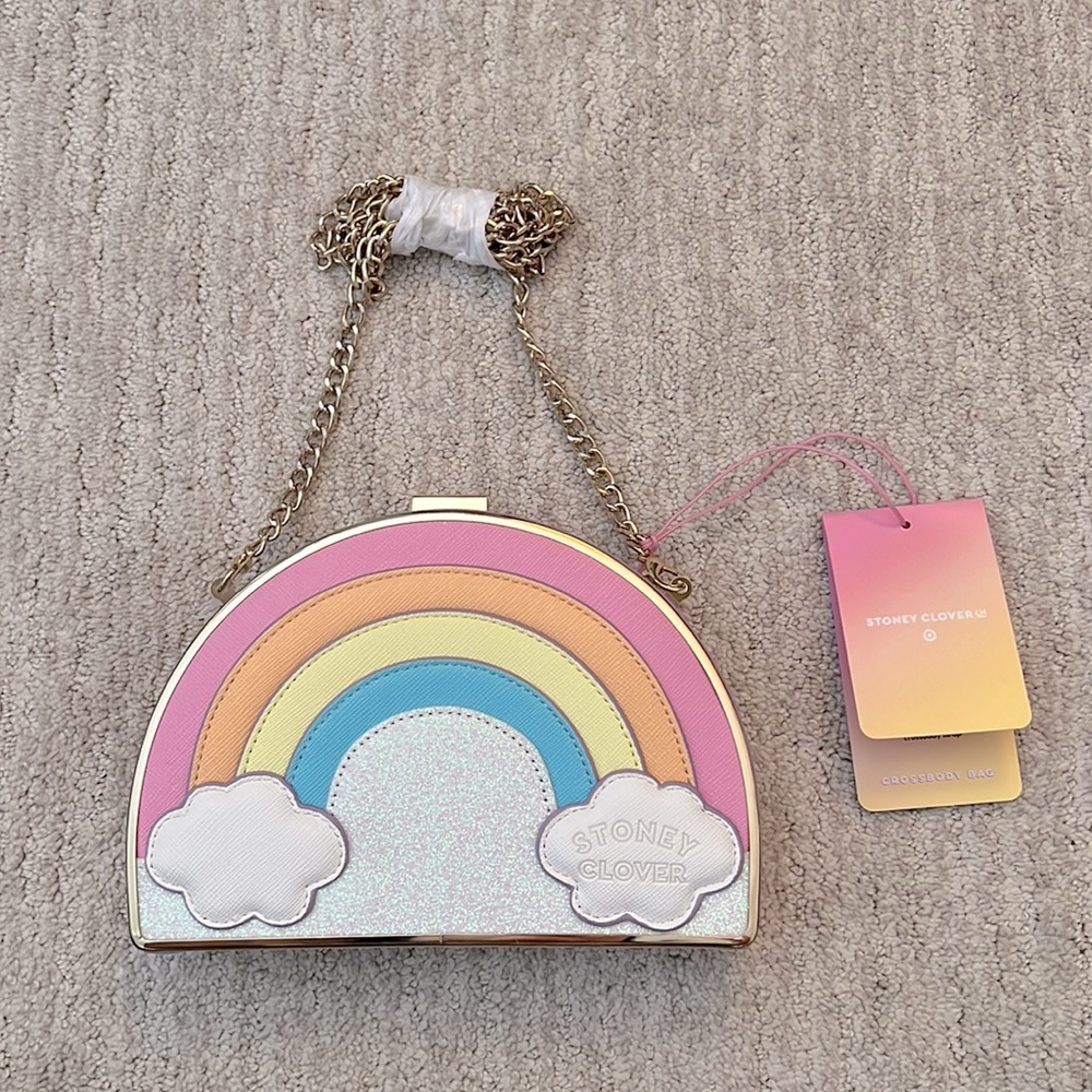 Stoney clover lane target rainbow clutch crossbody bag